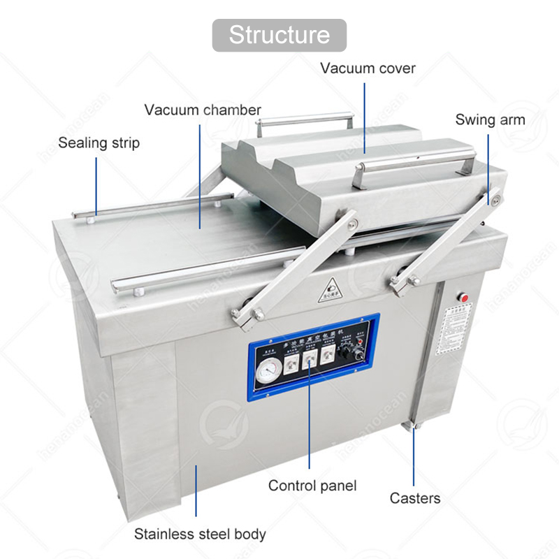OCEAN Dried Date Meat Food Vacuum Sealer Equipment Sausage Pack Vacuum Machine For Tea Bag