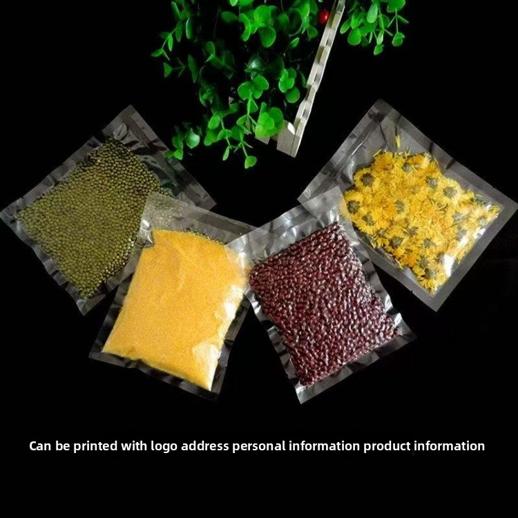 Custom Logo Transparent Food Grade PA/PE Three Side Sealed Flat Bag Clear Vacuum Sealer Pouch Meat Seafood Packaging Qicheng
