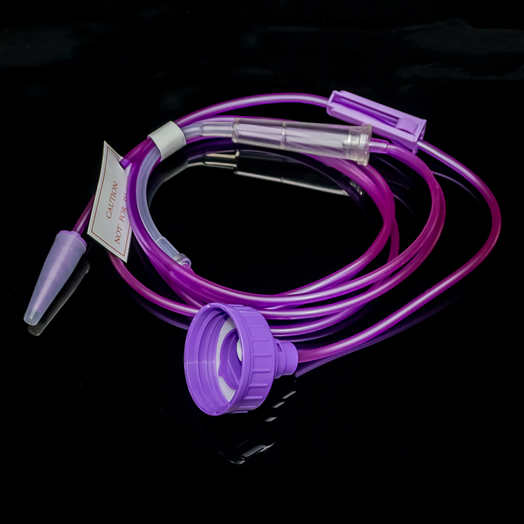 Disposable Sterile Enteral Feeding Set with ENFit Connector Adjustable Flow Control Drip Chamber System Reliable Feeding