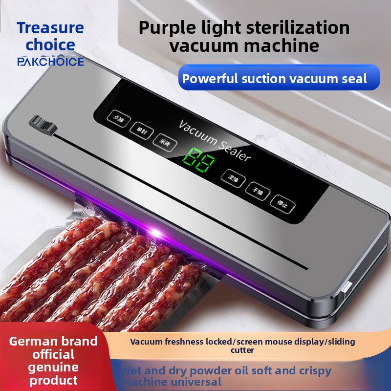 Dual-Use Automatic Touch Screen Vacuum Sealer Small Household Sundries Fresh-keeping Integrated Plastic Machine for Kitchen