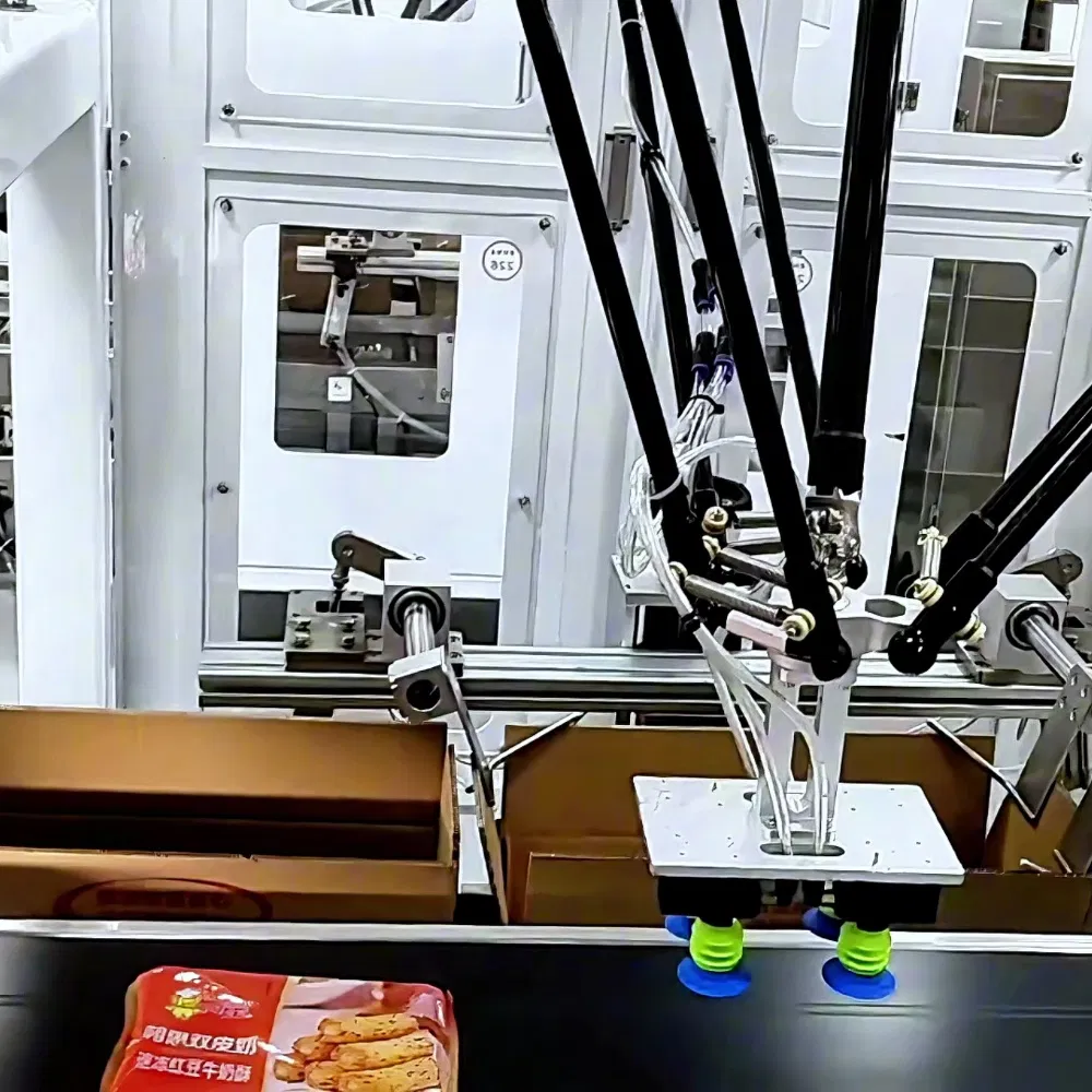 Precision Delta Robotic Cartoning System for Powdered Food Sachet Packaging