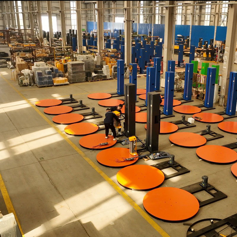 Approved CE Automatic Stretch Pallet Wrapping Machine With Scale Ramp 12r/min Pallet Wrapper Machine