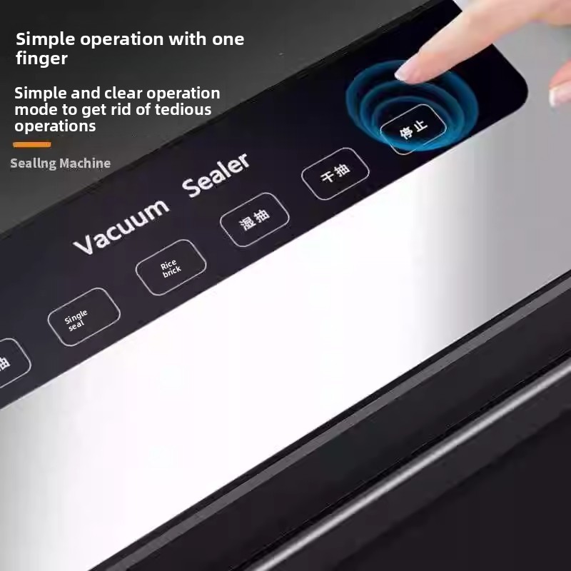 Dual-Use Automatic Touch Screen Vacuum Sealer Small Household Sundries Fresh-keeping Integrated Plastic Machine for Kitchen