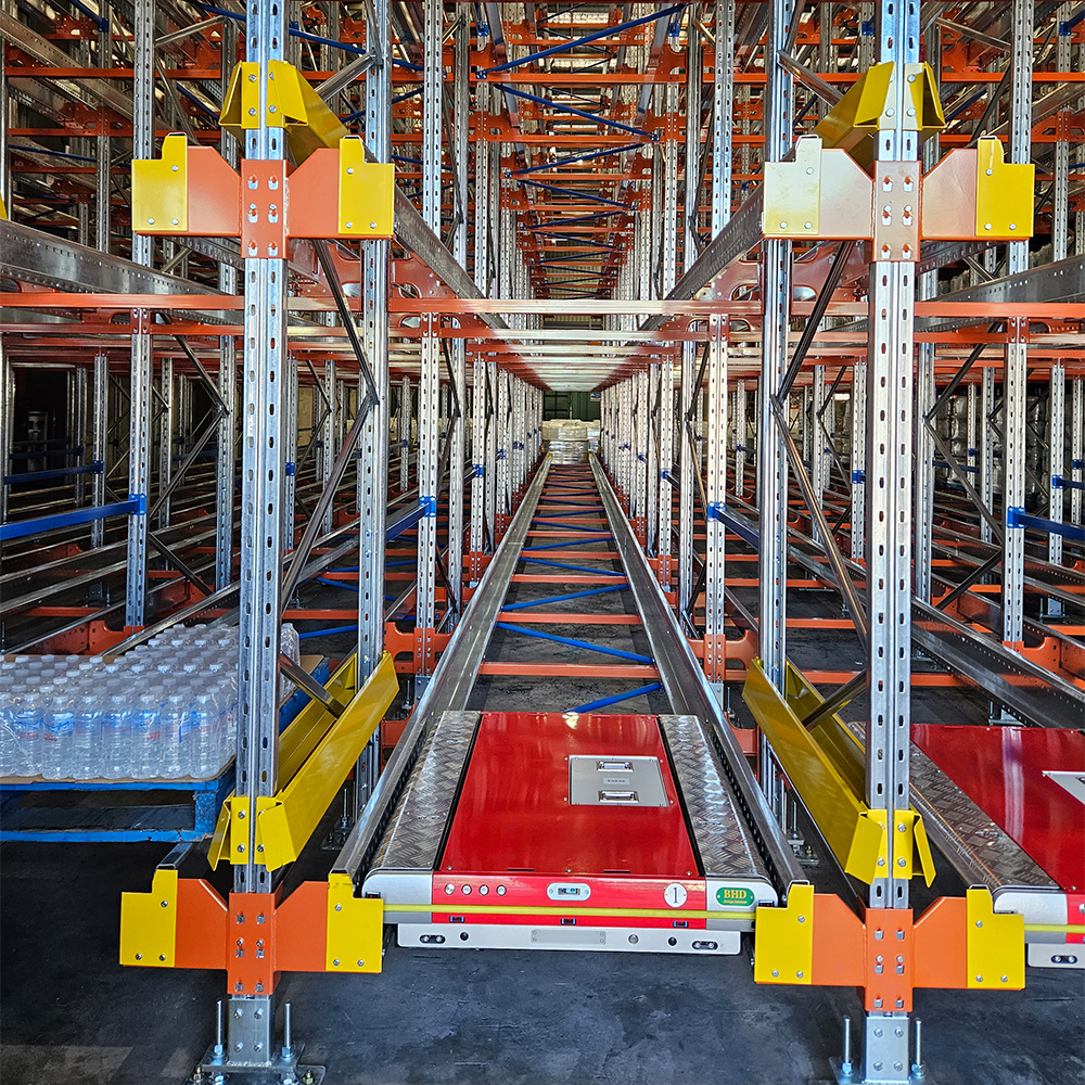 Jracking CE Certified Automated Four Way Radio Shuttle River-type Pallet Racking System For Industrial Warehouse