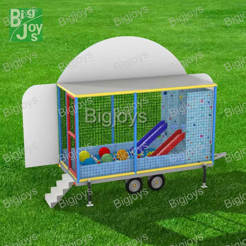 Carnival Game Children Custom Soft Game Trailer Portable Mobile Naughty Castle Cartoon Game Amusement Equipment