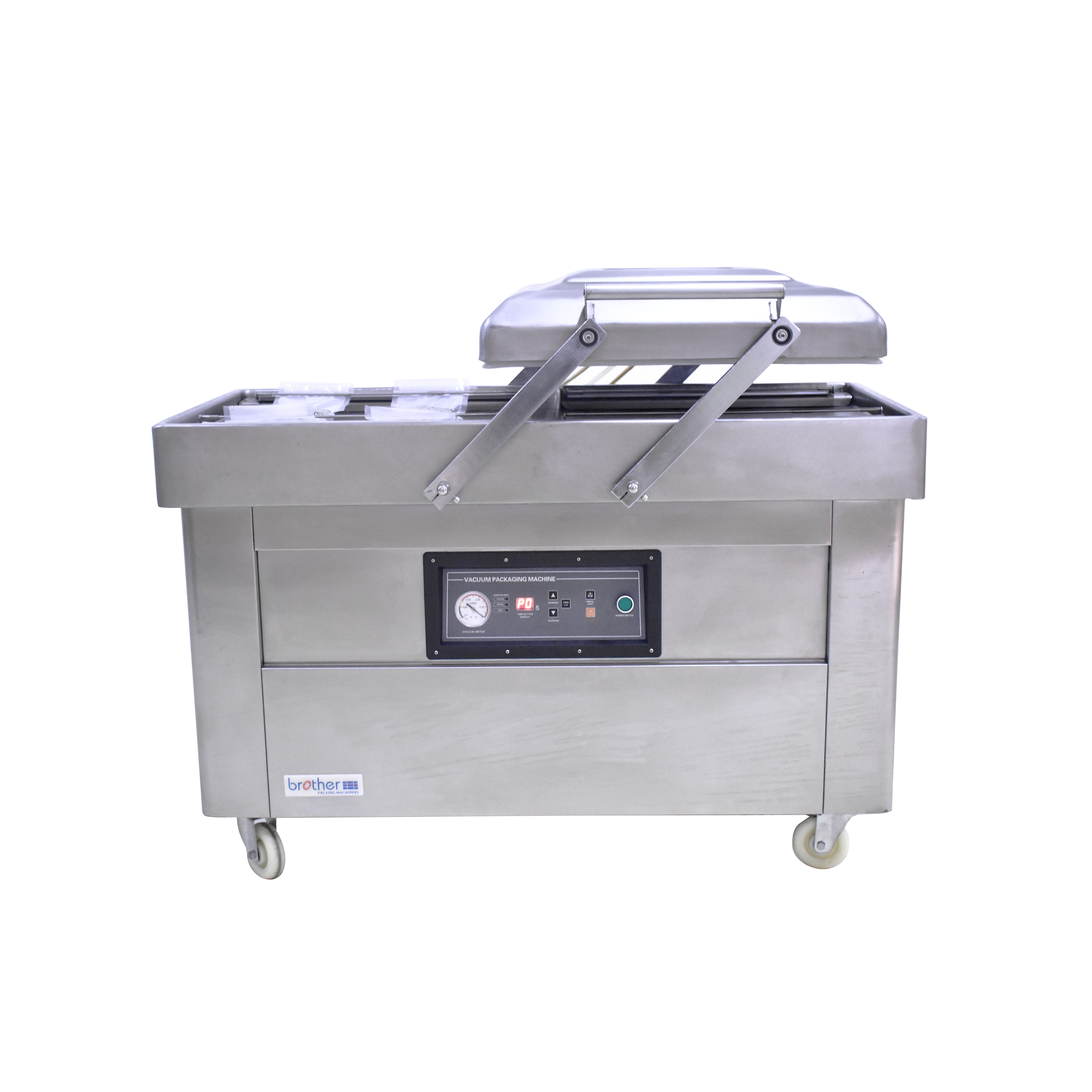 DZ500/2SB Flat Type Double Chamber Vacuum Packing Machine Large Commercial Vacuum Sealing Machine Dry and Wet