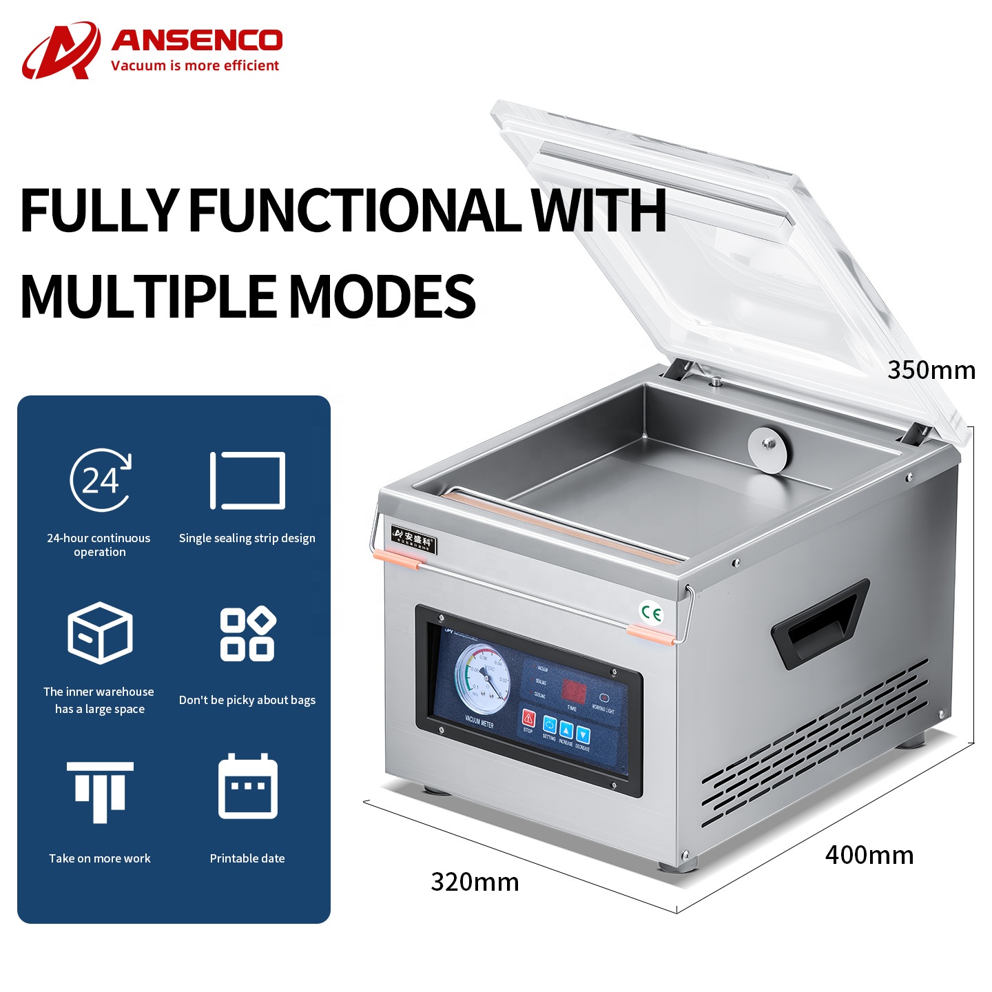Chicken Meat Vacuum Packing Machine for Automatic Commercial Chamber Sealer Electric Packaging for Food Preservation