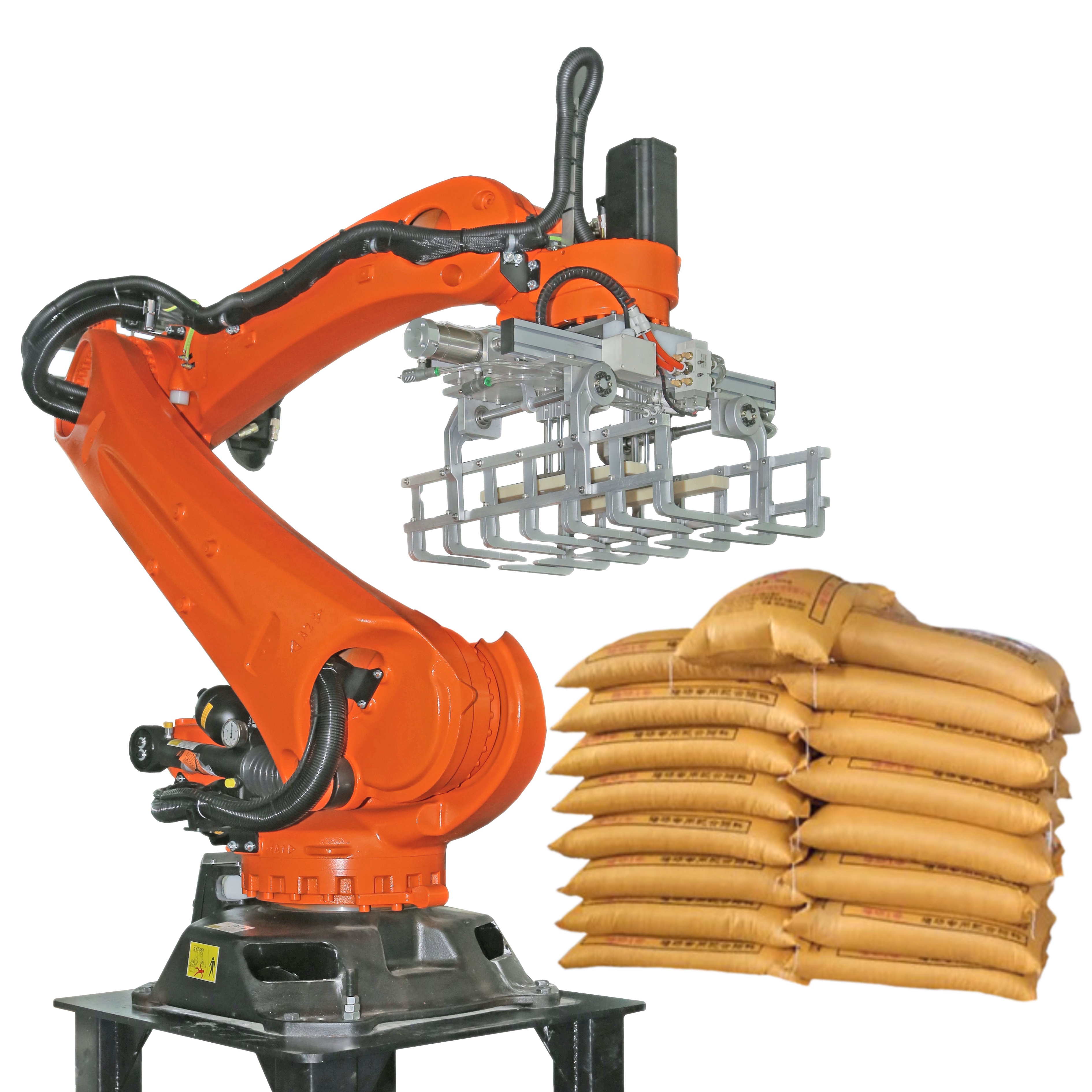 Intelligentize Robotic Intelligent High Speed Robotic Palletizer Carton Bag Case Packing Line KUKA Robot Palletizer