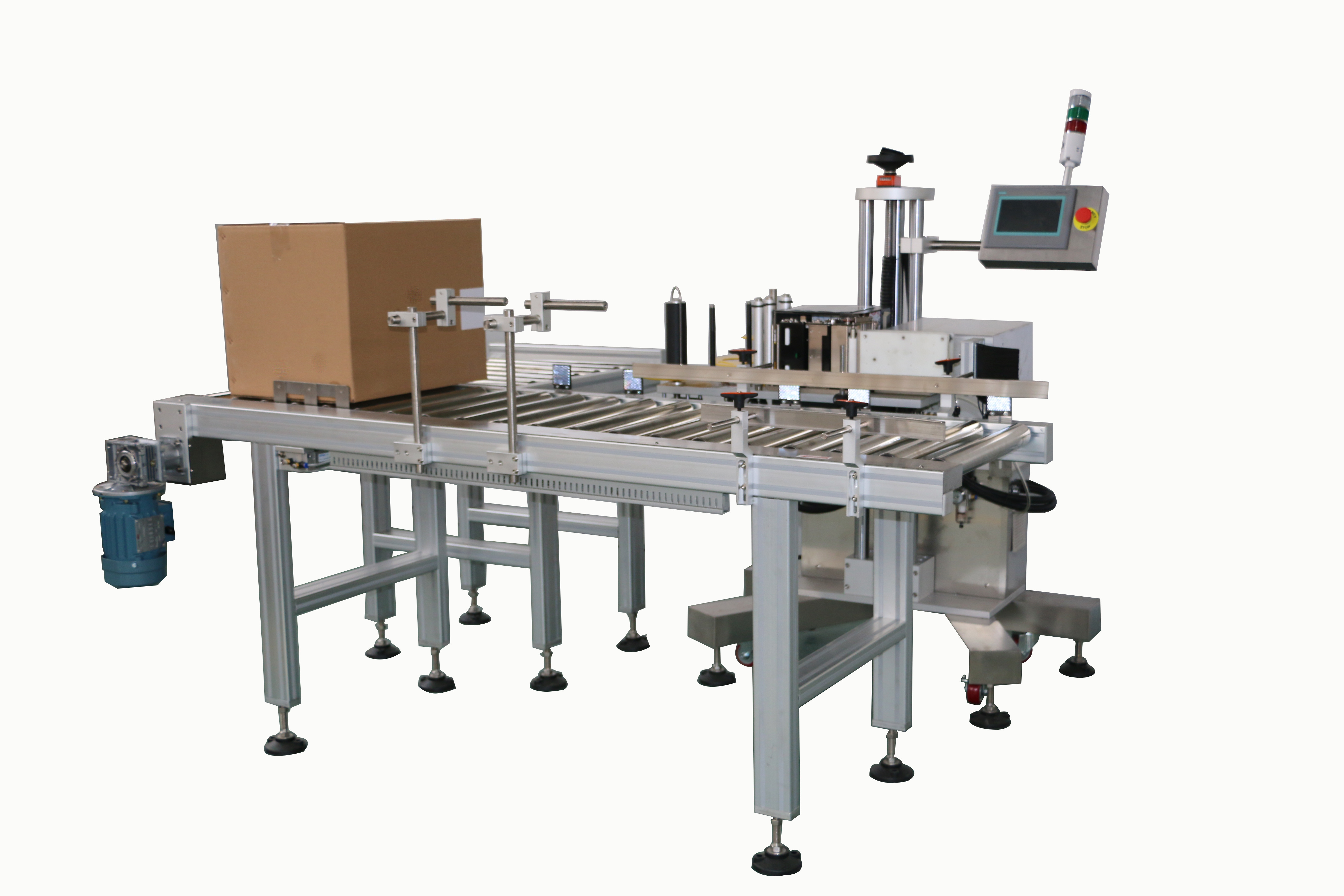 High-Resolution Electric PLC Print-and-Apply Labeling System for Case Packaging Barcodes and Expiry Dates