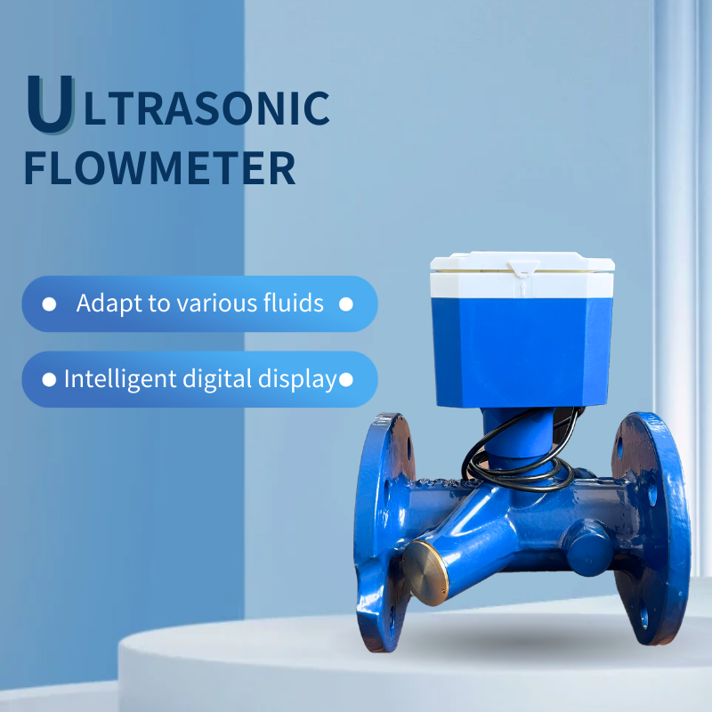 Industrial Stainless Steel Ultrasonic Flow Meter Flange Connection IP65/IP67/IP68 DN50-DN300 Data Logging Water Treatment Plants