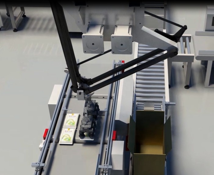 High Speed Delta Robot Carton Box Packer Pouch case Packing Machine Robotic Pick and Place Case Packer