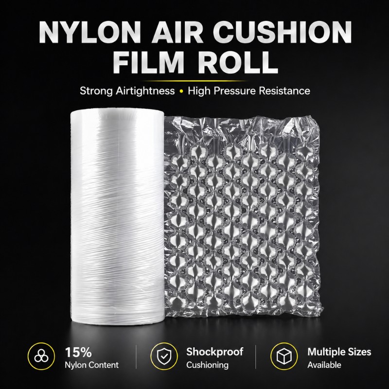 Custom Wholesale Nylon Air Cushion Film Roll for Shipping Shockproof Inflatable Protective Packaging