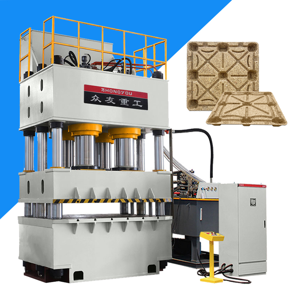 800T 1000 Ton Coconut Fiber Sawdust Pallet Making Machine Wood Chip Pallets Compressed Pallet Moulding Machine Production Line
