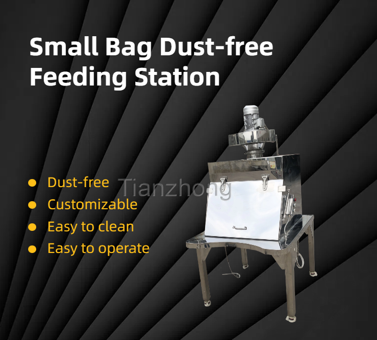Dust-free feeding station
