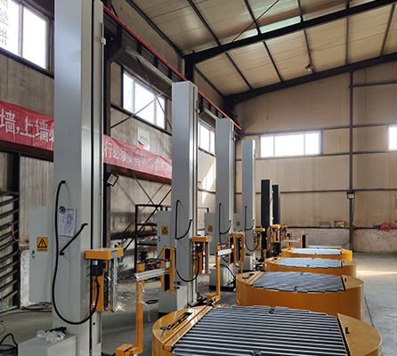 Fully Automatic Pallet Wrapping Machine Skid Turntable Stretch Wrappers for Food Paper Packaging Equipment Wrap on Line