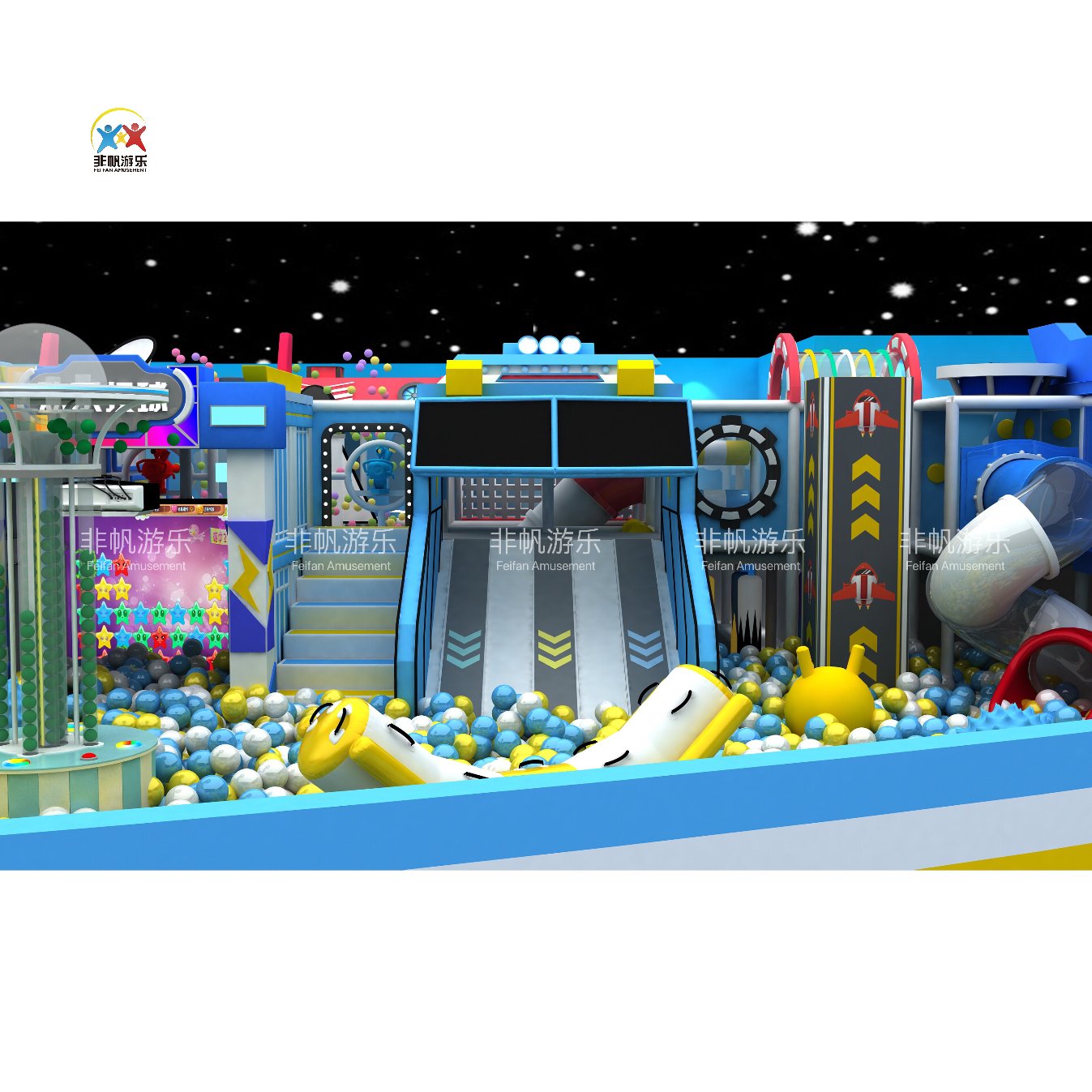 New Super Wings Cartoon Theme Games Area Children's Park Soft Play Equipment Set for Children Indoor Playground