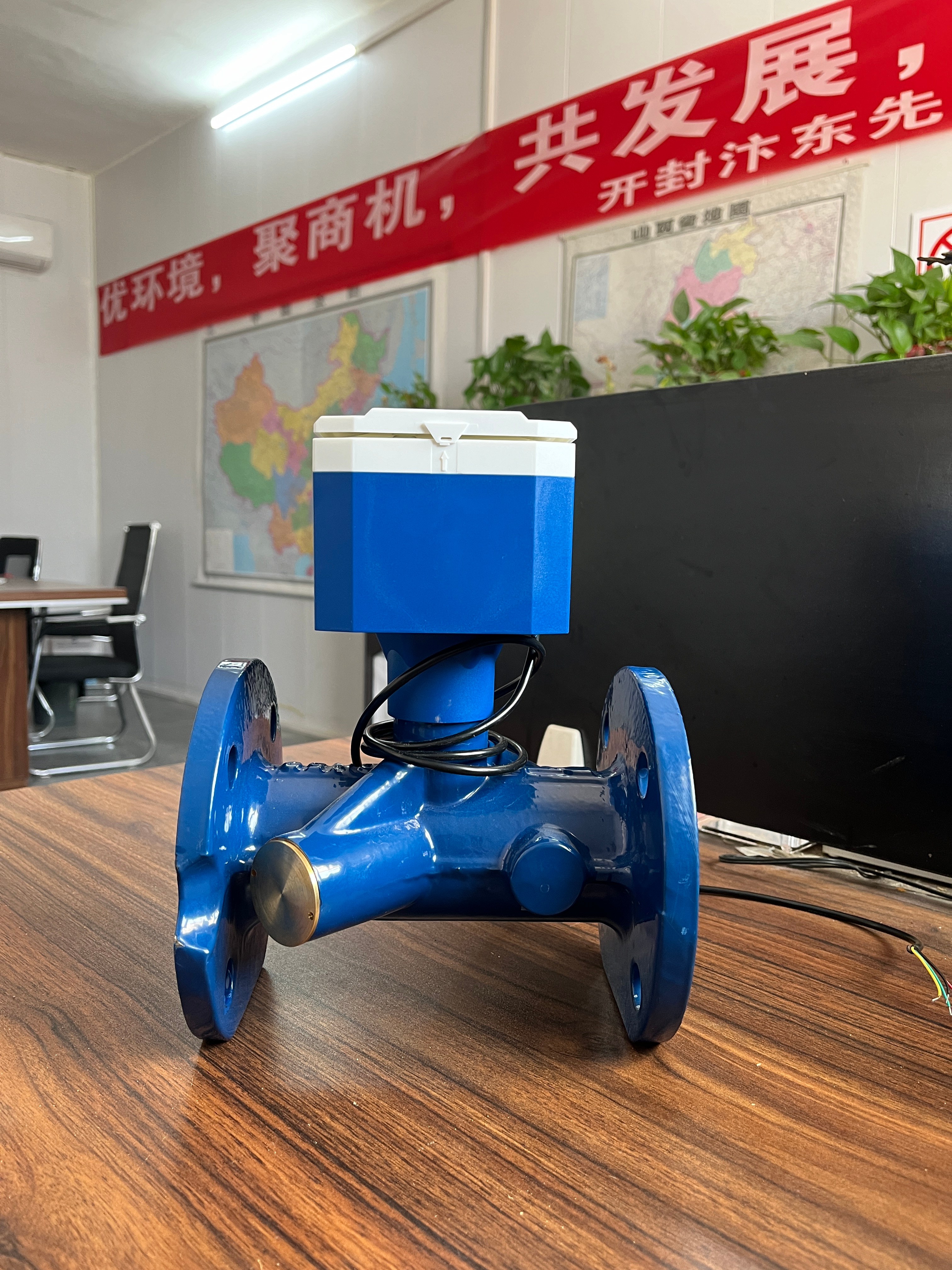 Industrial Stainless Steel Ultrasonic Flow Meter Flange Connection IP65/IP67/IP68 DN50-DN300 Data Logging Water Treatment Plants
