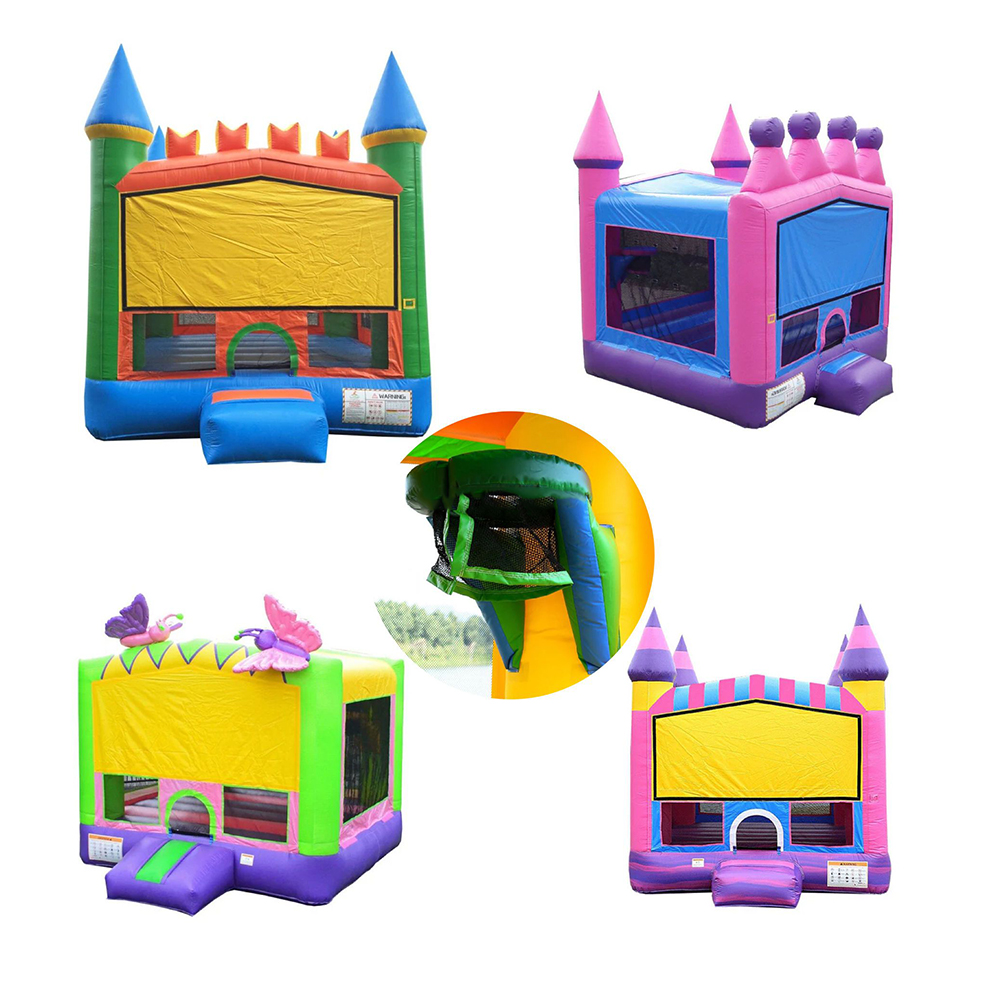 Daycare Supplies Indoor Trampoline Rainbow Horse Unicorn Bounce House Playground Equipment Cartoon Theme Inflatable Castle Slide