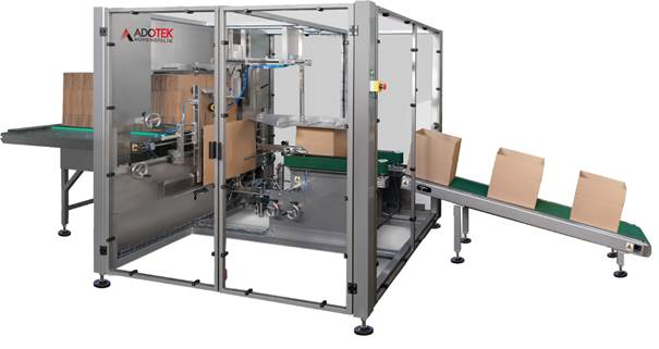 Packaging machine for chemical industry Turkish Engineering shrink wrapping case packing system