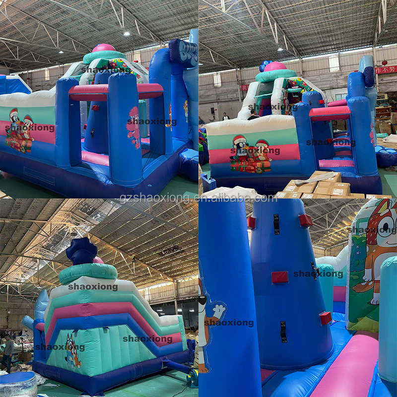 Kids Commercial Outdoor Inflatable Bouncer Castle Cartoon Bluey Theme Jumping Bouncy Castle Slide Combo Inflatable Bounce House