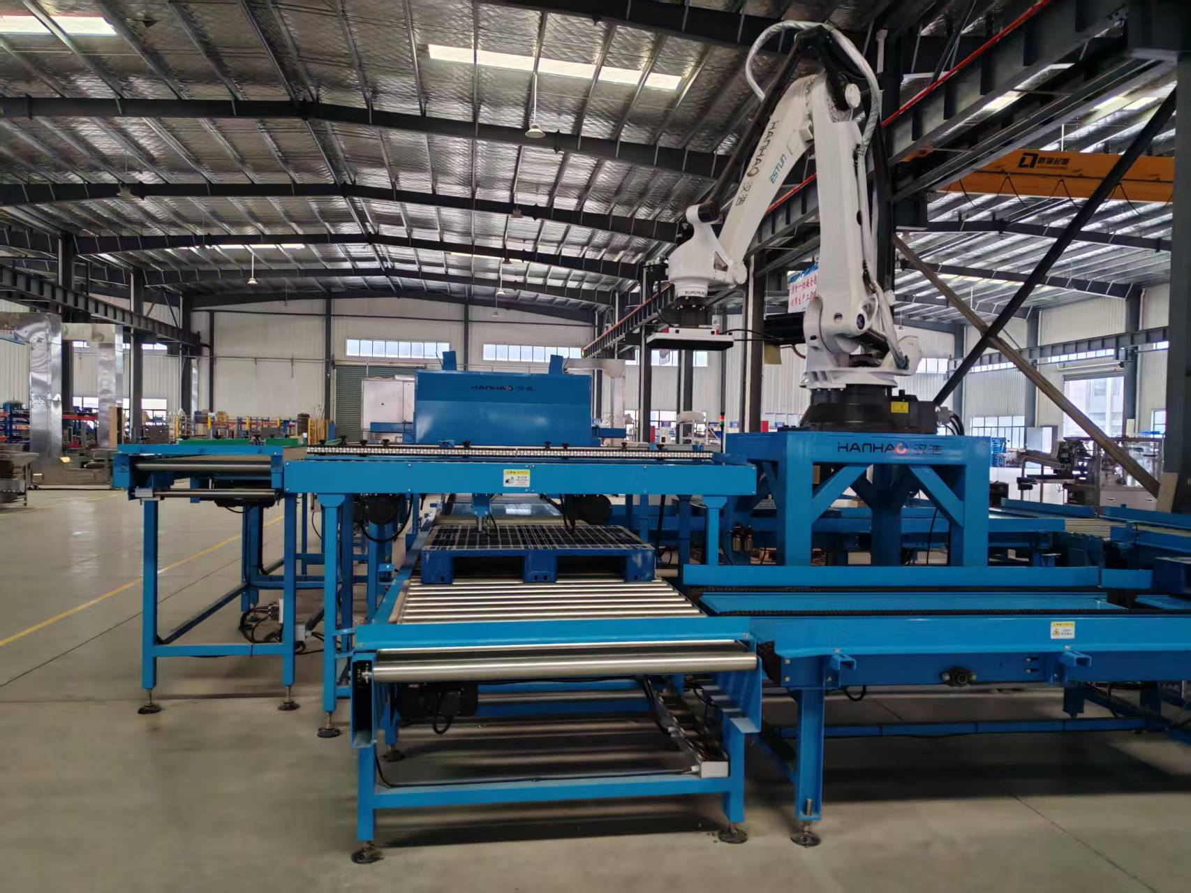 Automatic Robotic Palletizing Production Line 1200ctns/hr Capacity Palletizer
