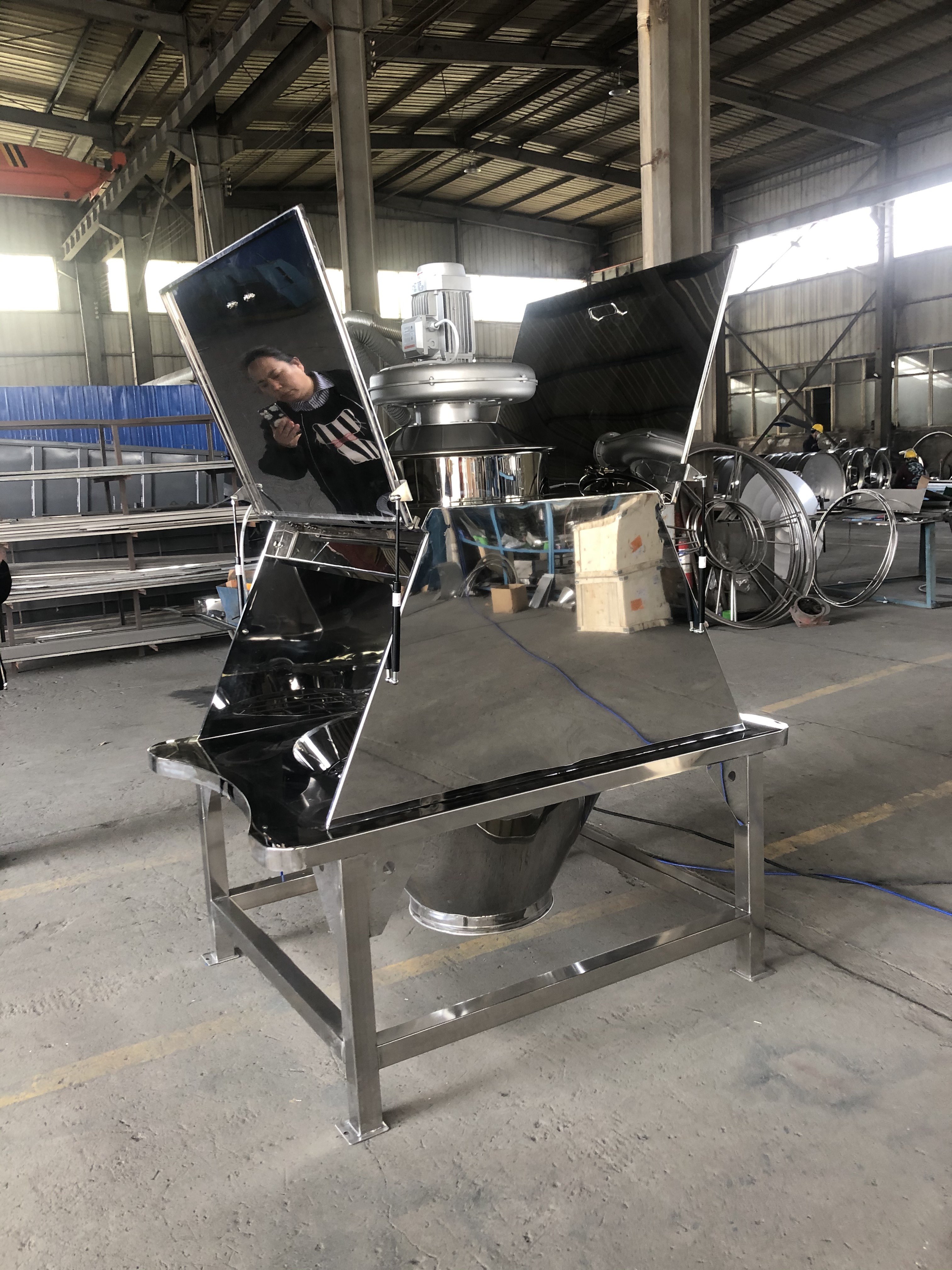 Stainless Steel Dust-free Feeding Station Big Bag Feeding Station for Food Processing