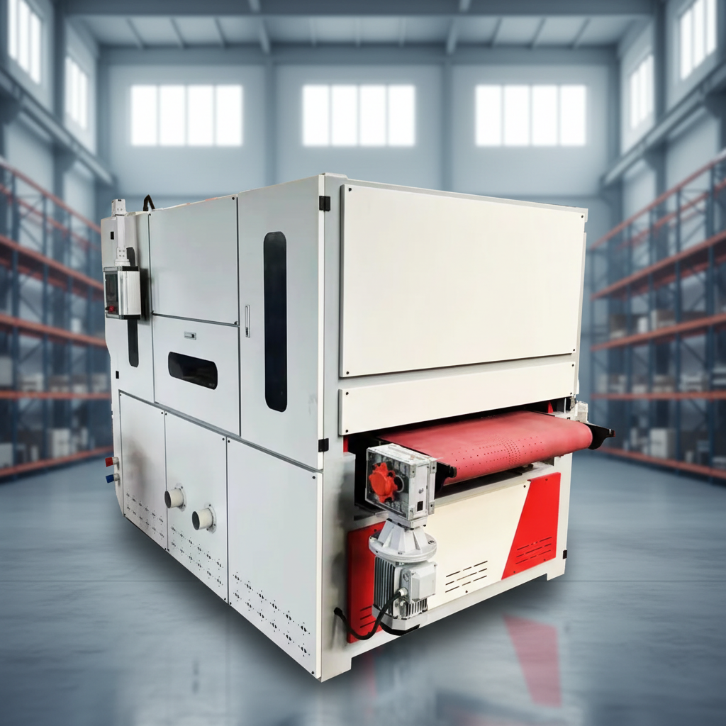 1000mm Industrial Automatic Sheet Metal Sanding &amp; Polishing Machine with Motor Belt Conveyor System for Flat Parts