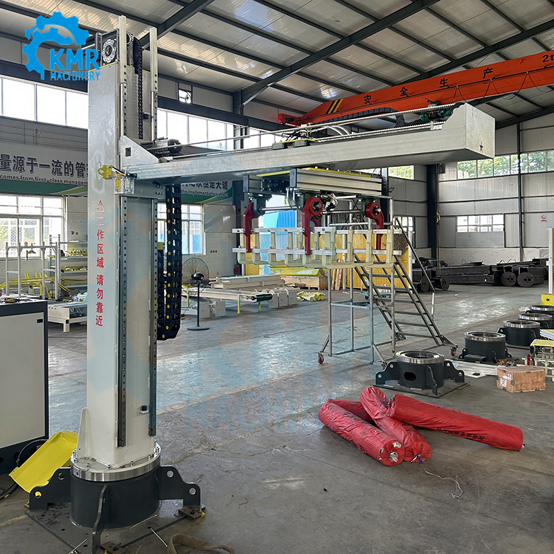 Adjustable Speed Column Palletizer 50kg 100kg Bag Automatic Loading PLC Controlled Palletizer Robot