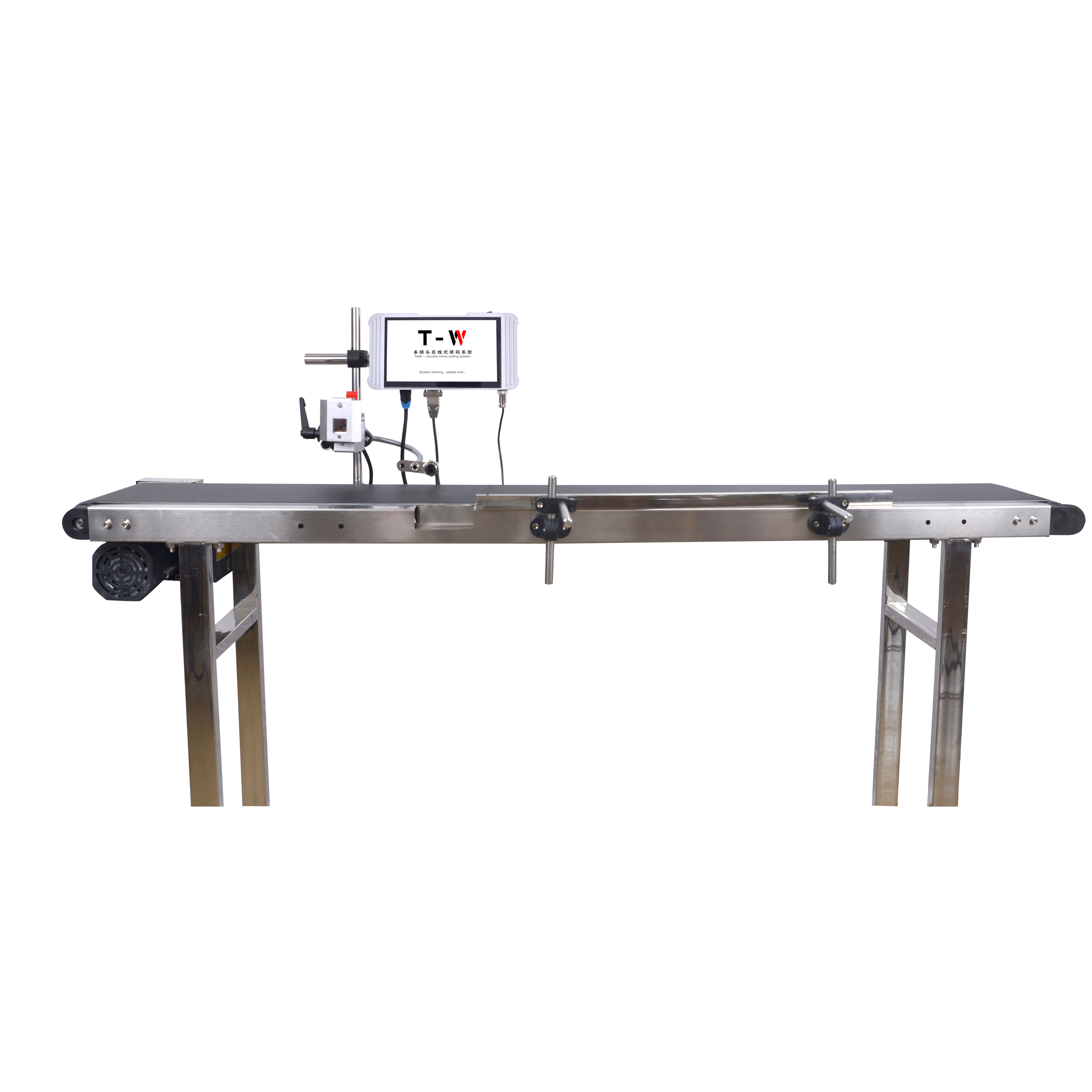Industrial Multiple Head Expiry Date Batch Coding Machine Package Carton Automatic Online Inkjet Printer with Conveyor