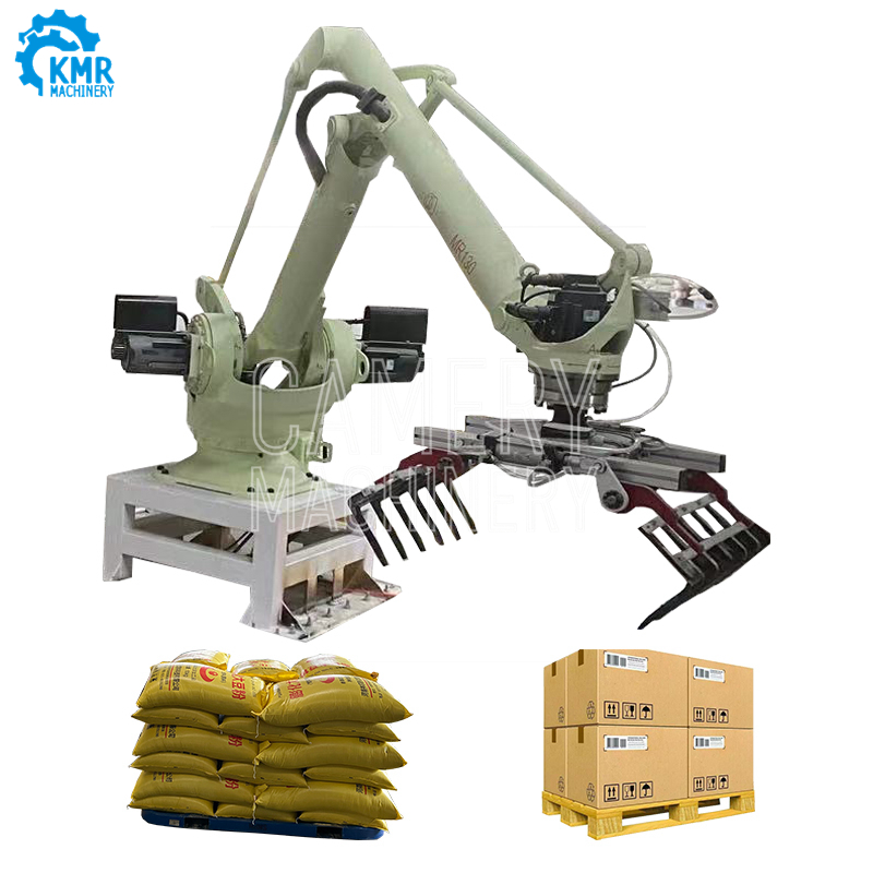 Robot Palletizing System Robotic Palletizer for Boxes/Cartons/Case/Bags Pallet Stacker Wrapping Machines Stainless Steel Food