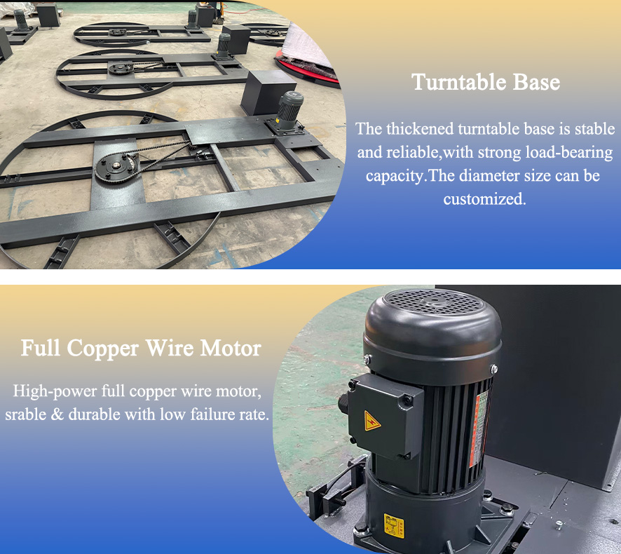 Plastic Roll Pallet Stretch Wrapping Wrapper Machine Turntable Pre-Stretch Pallet Wrapper/Stretch Machine Wrap Turntable