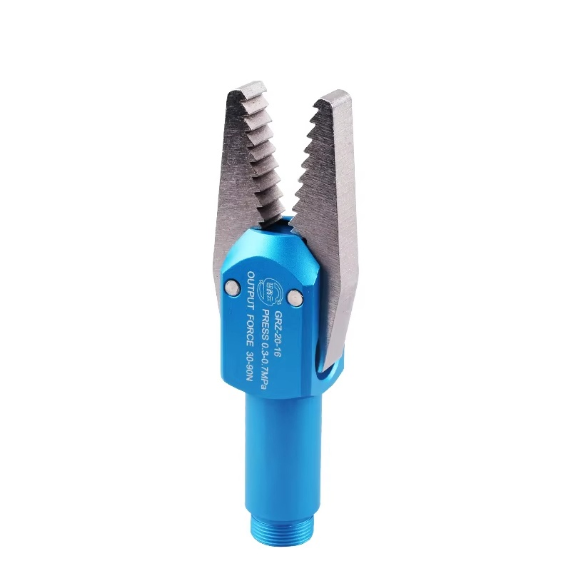 Grz-20-16h Grz-20-16j Pneumatic End of Arm Tool, Hard Aluminum Alloy &amp; Stainless Steel Mechanical Finger Gripper for Robotics