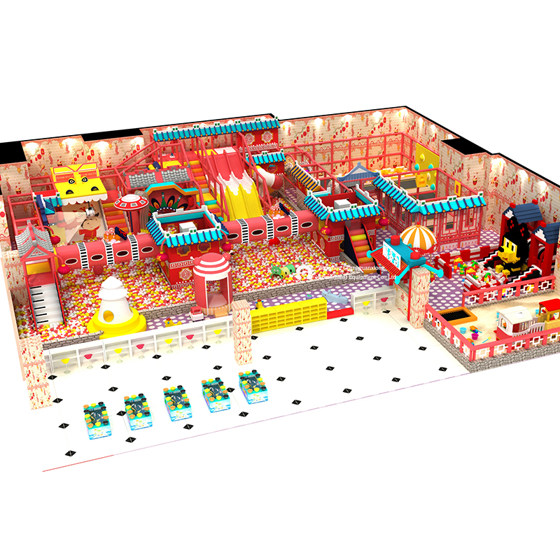 Cartoon Themed Naughty Castle Indoor Playground Soft Play Equipment Custom Character Design with Ball Pit &amp; Slide