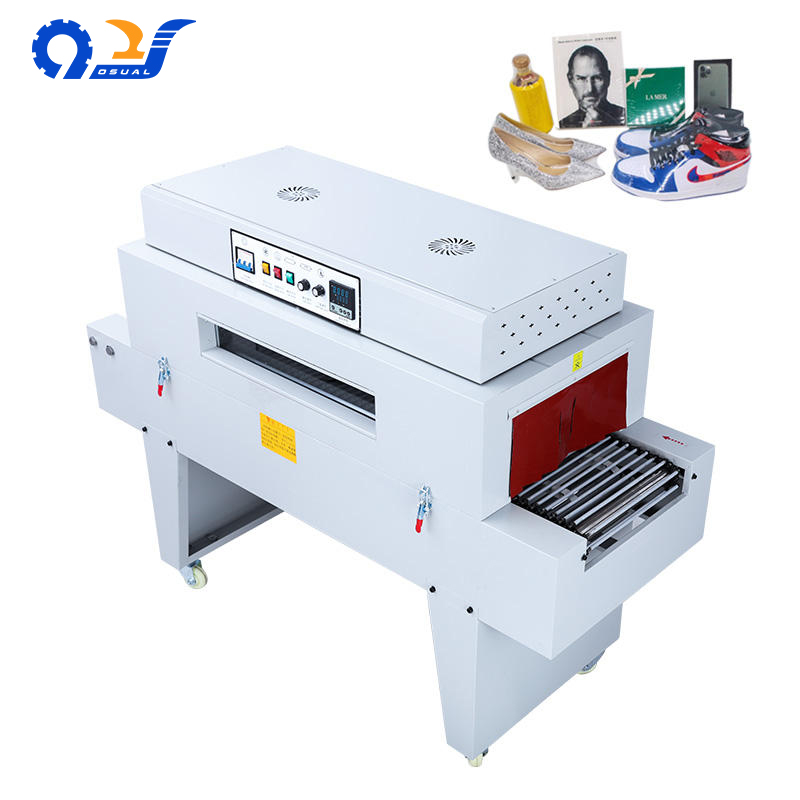 BS-4020F Chain Semi-Automatic Press Heat Shrink Sleeve Tunnel Wrapping Film PVC Wire Water Bottle Shrink Wrapping Machine
