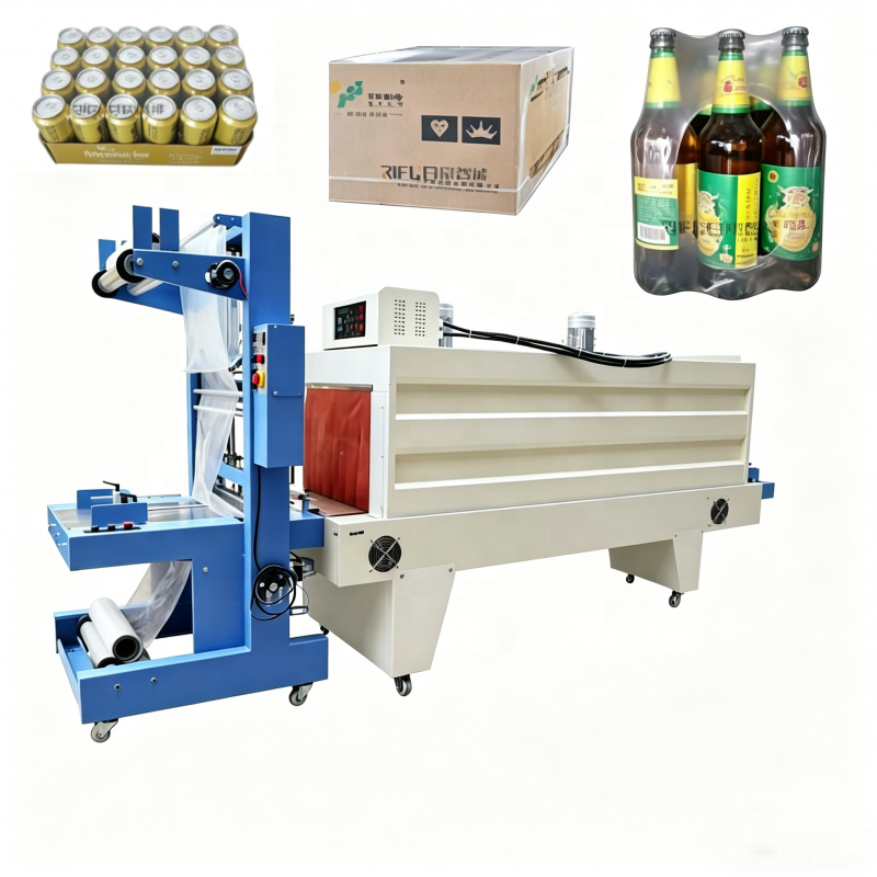PE Plastic Film Sealer and Sleeve Wrapper Shrink Tunnel Wrapping Machine for Bottles