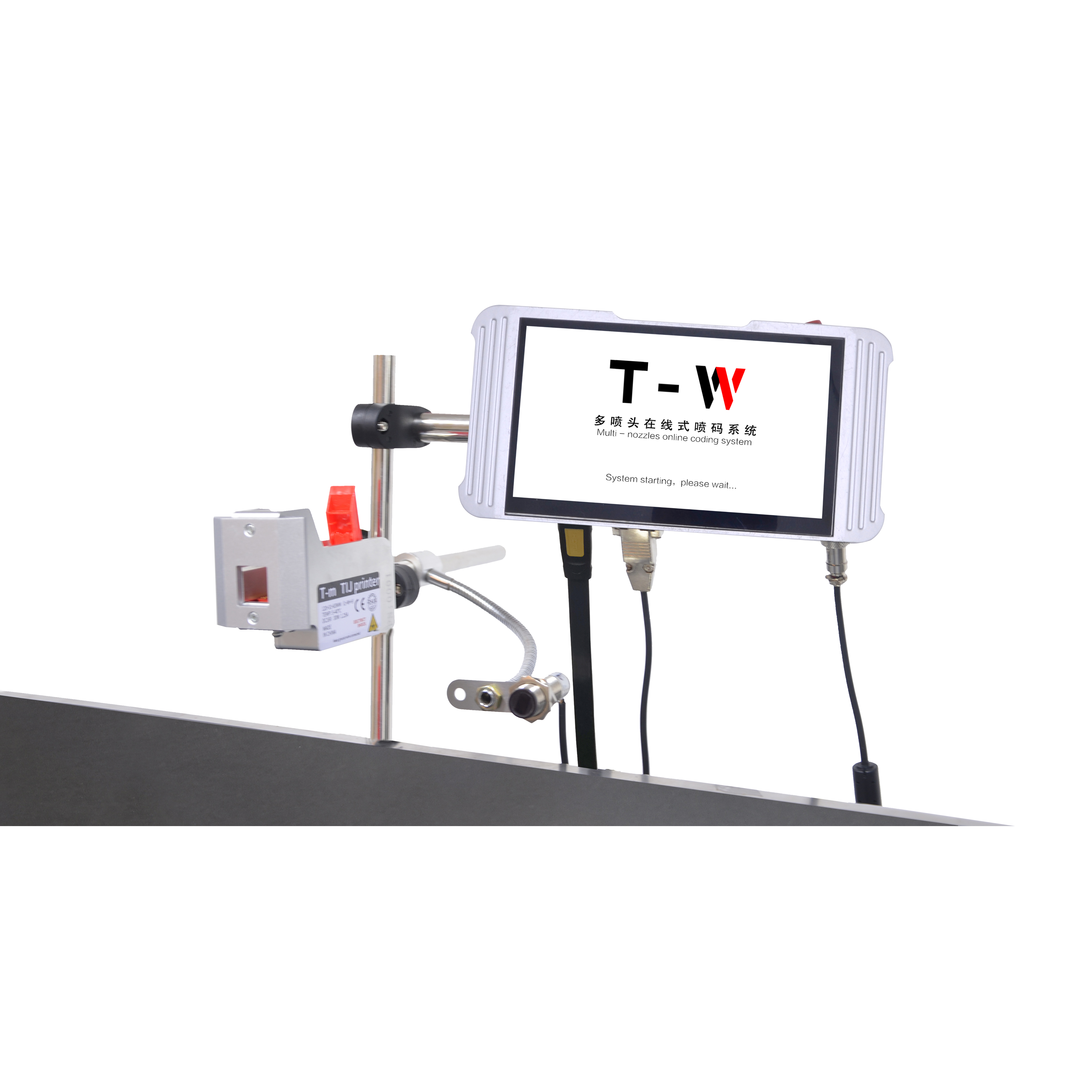 Industrial Multiple Head Expiry Date Batch Coding Machine Package Carton Automatic Online Inkjet Printer with Conveyor