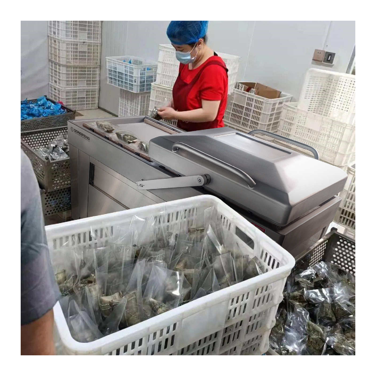 Commercial Double Chamber Vacuum Sealing Packaging Machine Sealer With Piston Wireless Welding And Individual Electrical Box