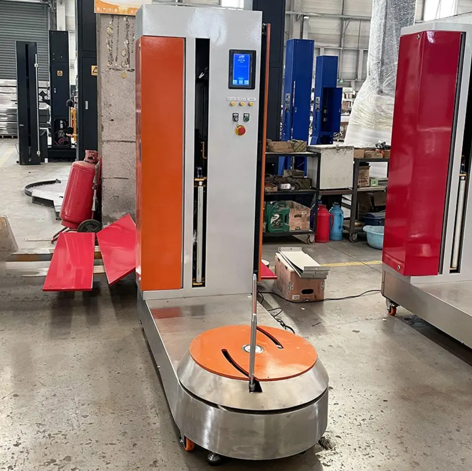 Most Popular ST600F-L Airport Hotel Luggage/Suitcase/Baggage Stretch Plastic Film Wrapping Wrapper Machine for Sale