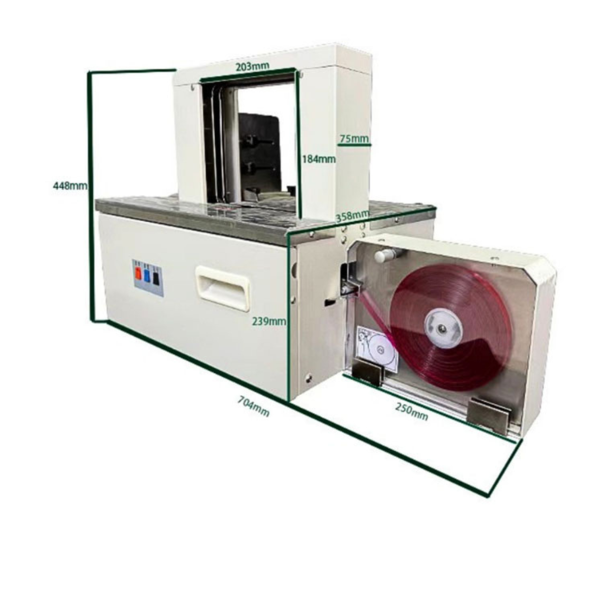 Tabletop Automatic Strapping Machine for Books, Cards and Envelopes, Paper &amp; OPP Banding Packaging Equipment