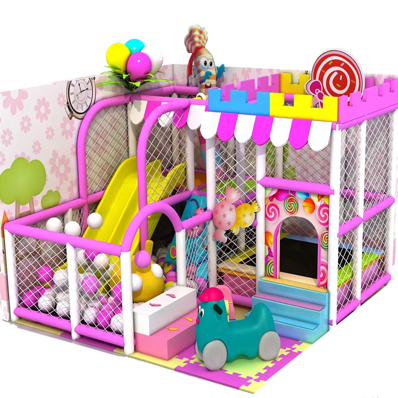 Small Spliced Stall Forest Castle Theme Cartoon Anime Amusement Park Children's Indoor Amusement Park Equipment Maze Toys Slide
