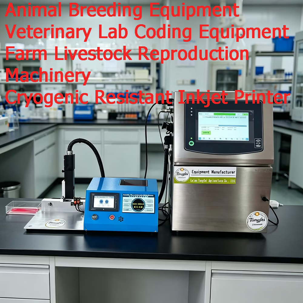 Automatic Livestock Semen Straw Inkjet Coding Machine 0.25ml 0.5ml AI Insemination Tube Printer For Animal Breeding Lab