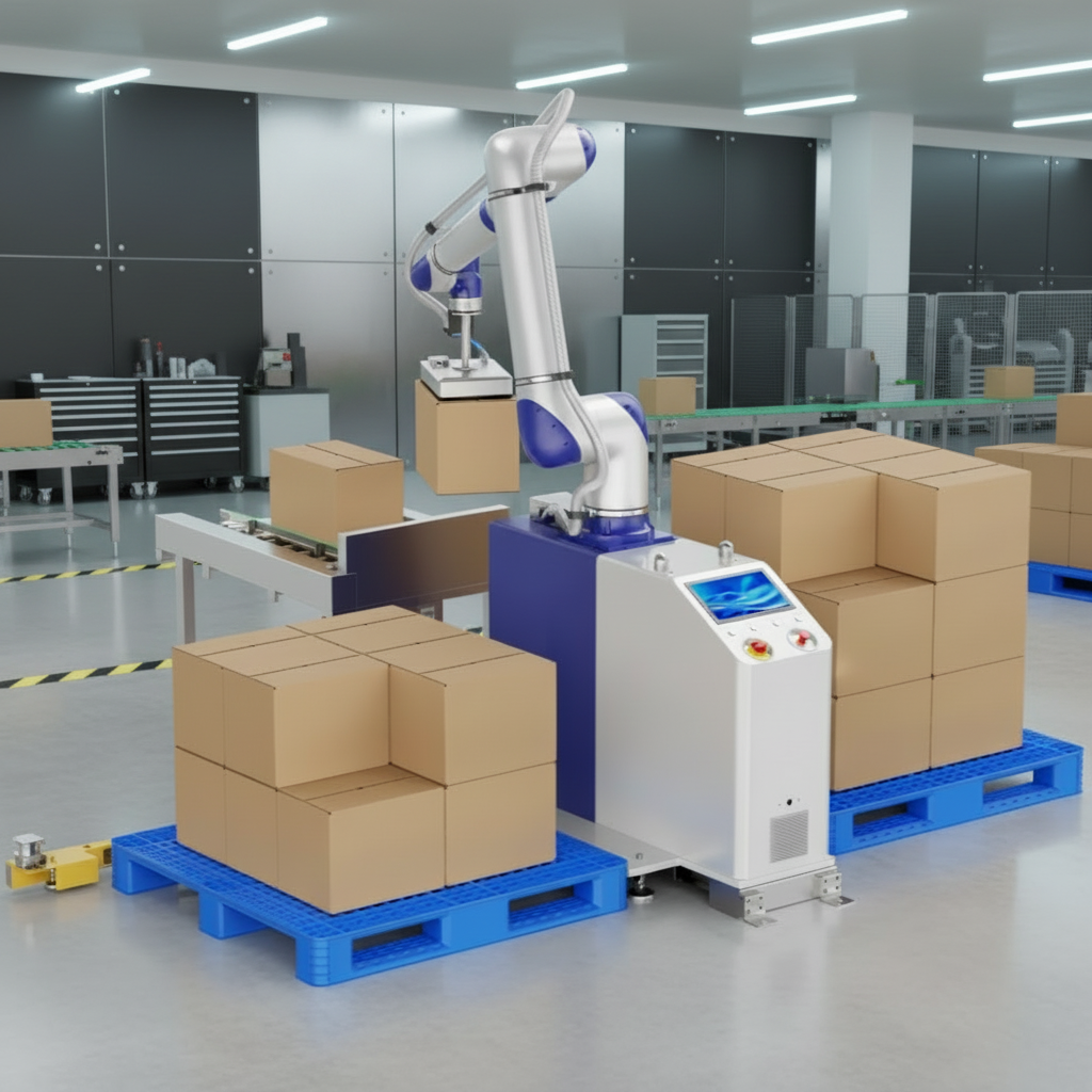 High Efficiency 6-Axis Cobot Palletizer CR17-S 17kg for End-of-Line Industrial Stacking