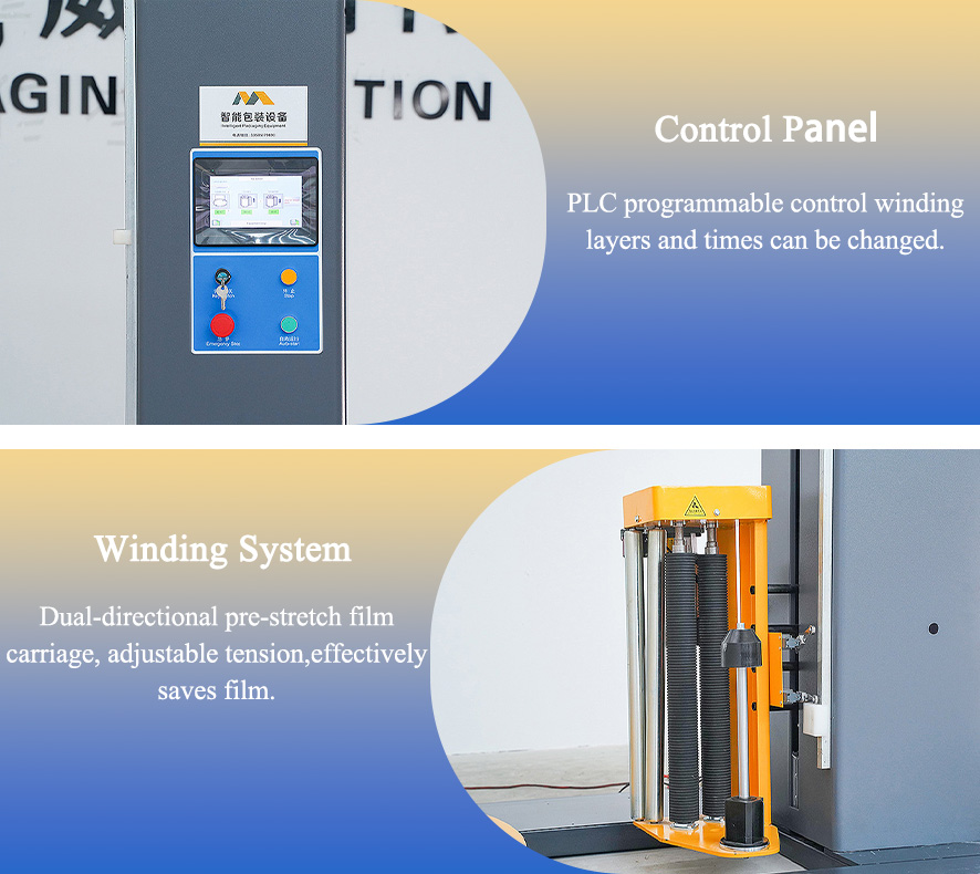 Good Quality Fully Auto Pallet Wrapping Machine Pallet Stretch Wrapping Machine