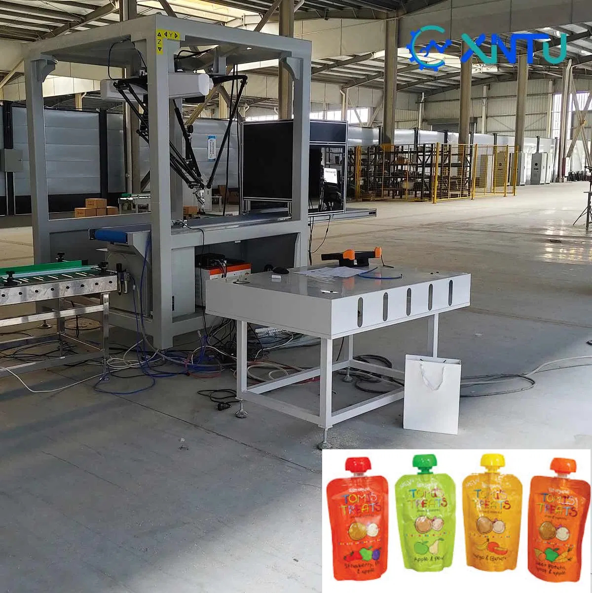 Customizable 1-4 Robot Delta Case Packer-CE/FDA Approved Automatic Packaging System for Irregular Goods