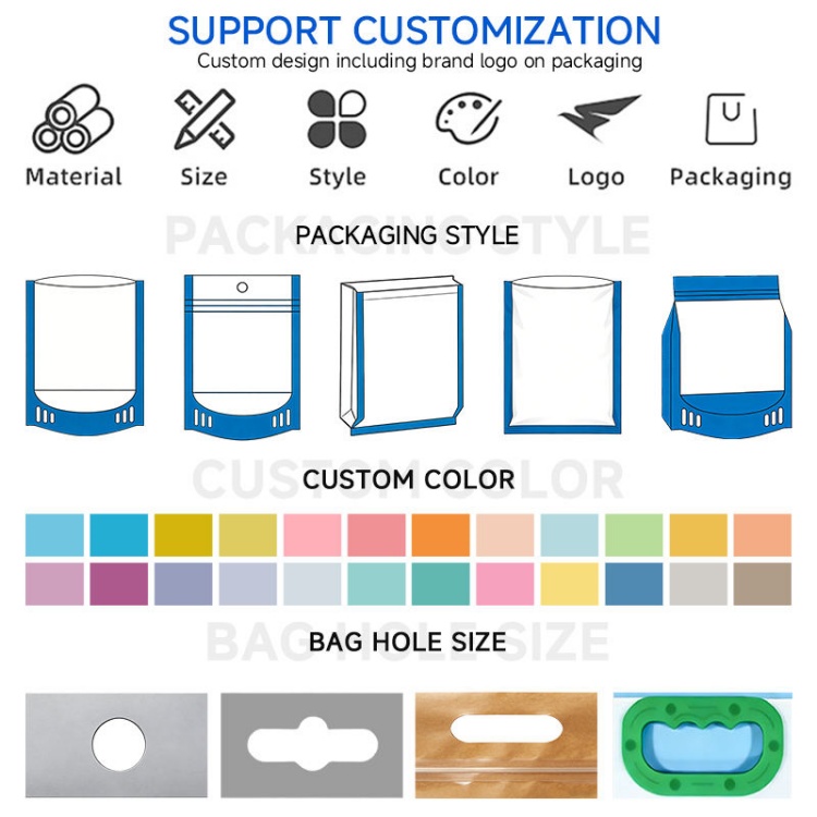 Custom Logo Transparent Food Grade PA/PE Three Side Sealed Flat Bag Clear Vacuum Sealer Pouch Meat Seafood Packaging Qicheng