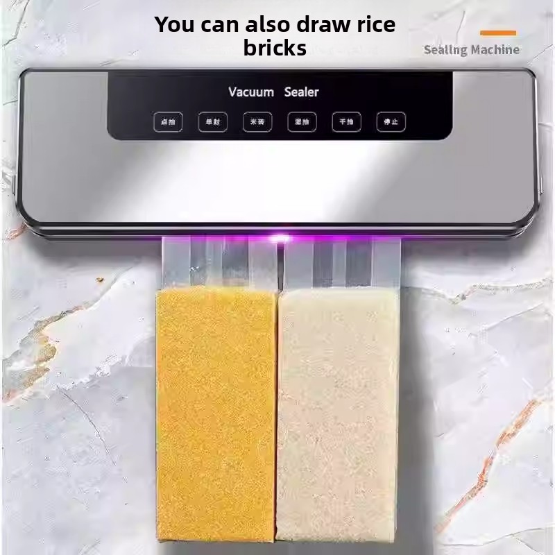 Dual-Use Automatic Touch Screen Vacuum Sealer Small Household Sundries Fresh-keeping Integrated Plastic Machine for Kitchen