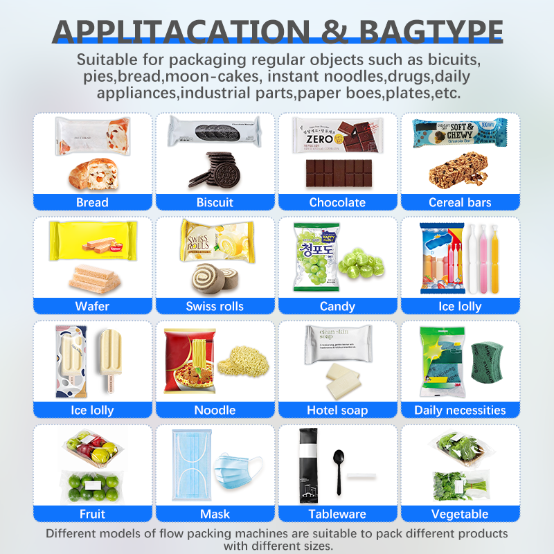 Automatic Horizontal Wrapping Flow Pack Machine Greens Fruits Vegetables Small Business Sealing Machine Manufacturing Machine