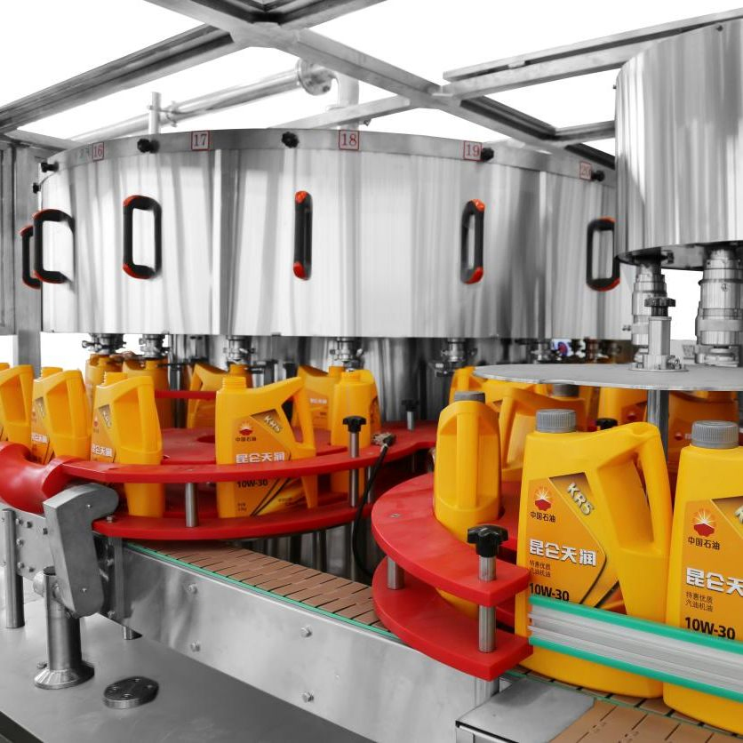 Advanced Automated Lubricant Packaging System for 1-5L Containers