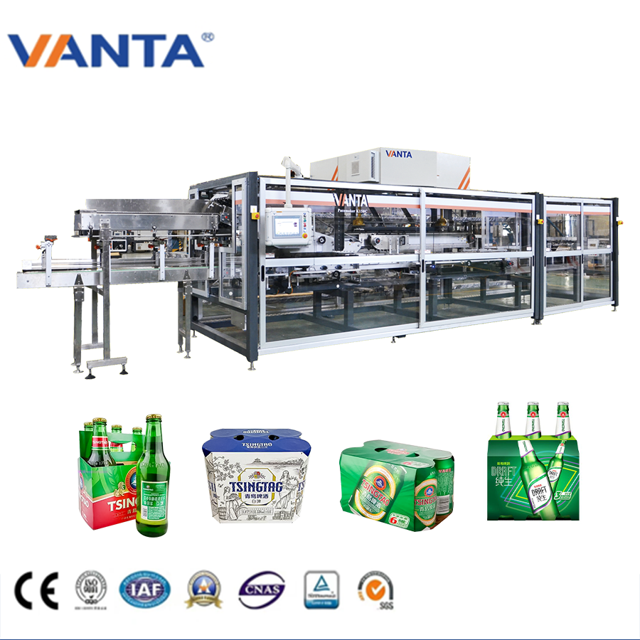 KB135 Cardboard Cluster Packaging Machine Automatic Case Wrapping And Gluing Machine For Dairy And Water With Easy Operation