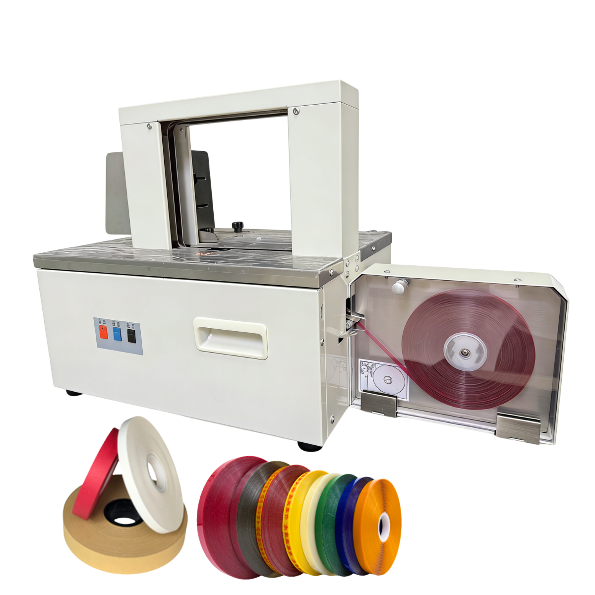 Tabletop Automatic Strapping Machine for Books, Cards and Envelopes, Paper &amp; OPP Banding Packaging Equipment